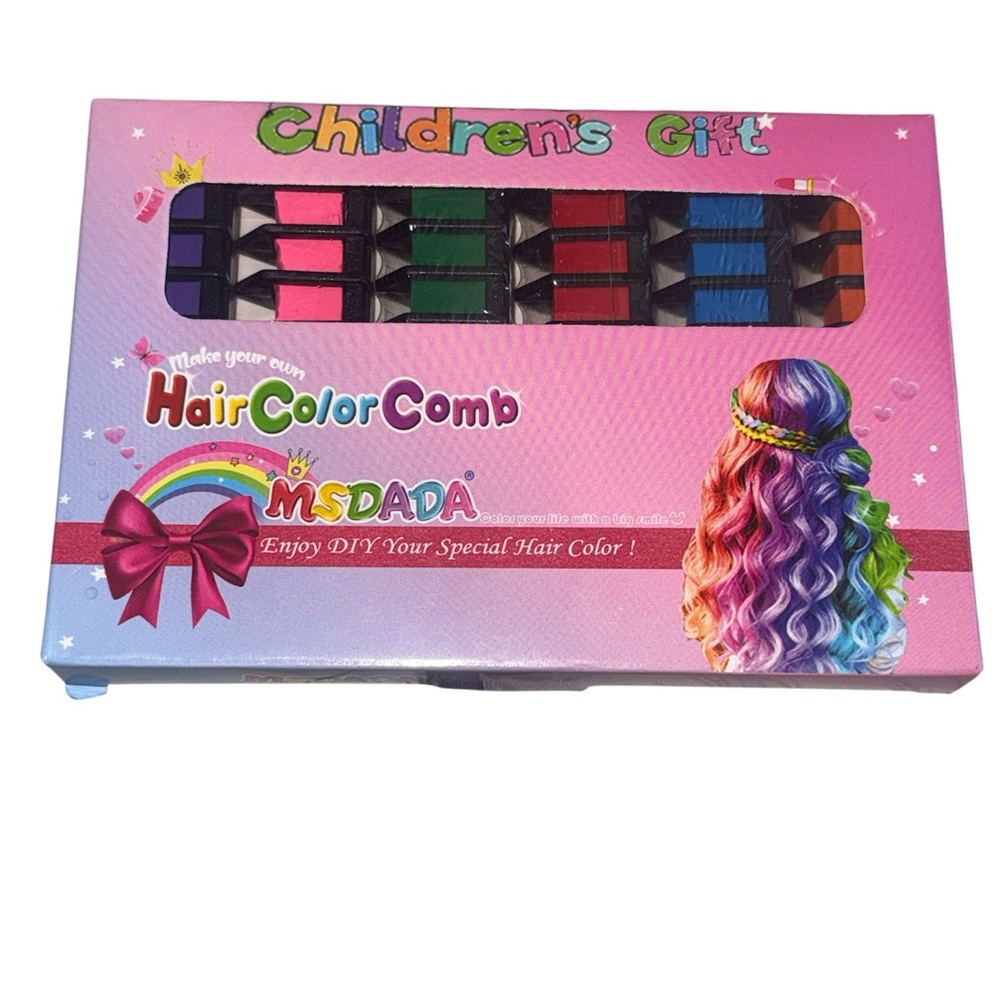 3 FOR $10 MSDADA Children’s Gift Hair Chalk Bright Colour Comb Temporary Dye